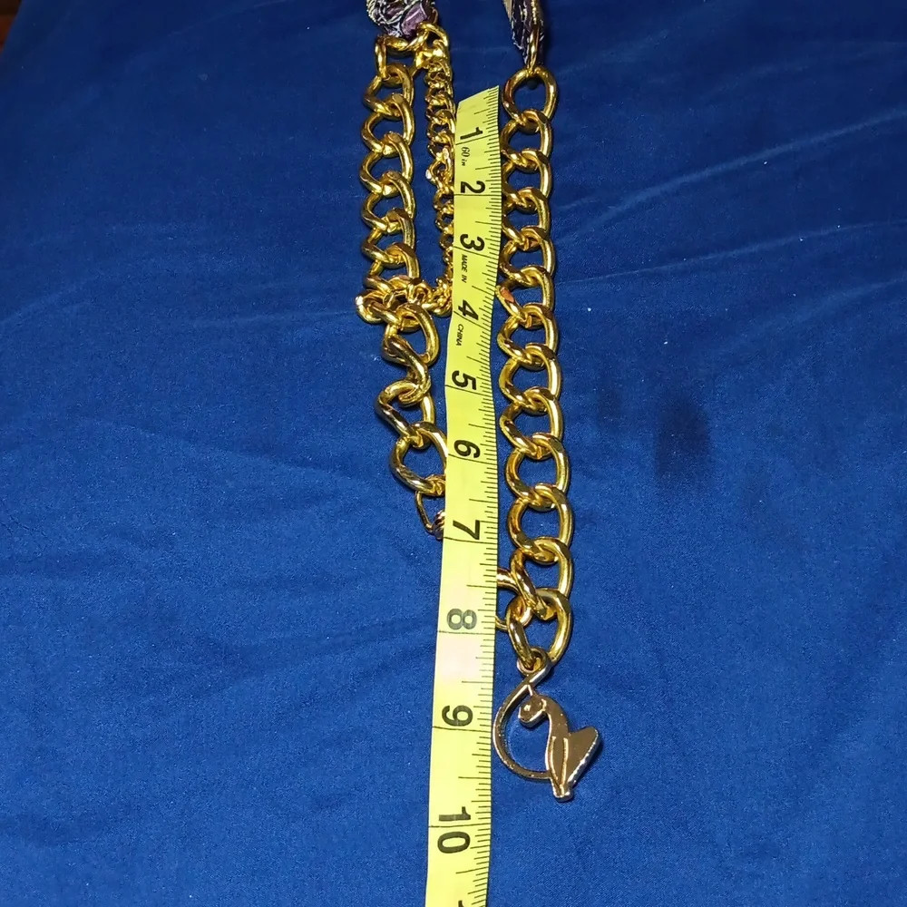 Baby Phat Gold and Purple Chain Belt